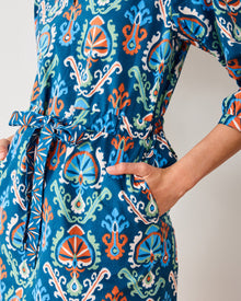 Eclectic Ikat - Genevieve Dress - Navy - Printfresh