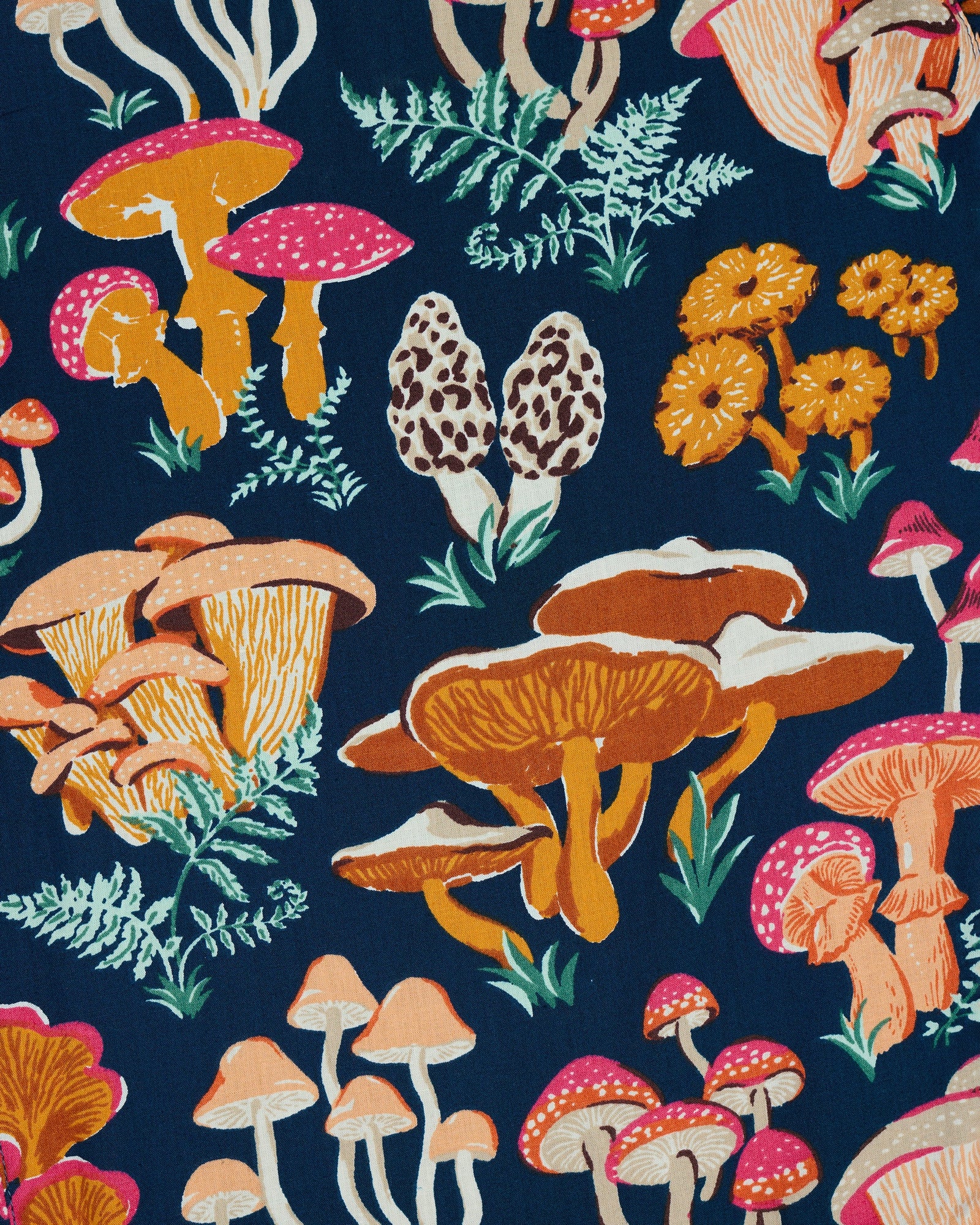Mushroom Medley - Night Sky Dress - Navy - Printfresh