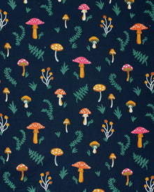 Mushroom Medley - Night Sky Blouse - Navy - Printfresh