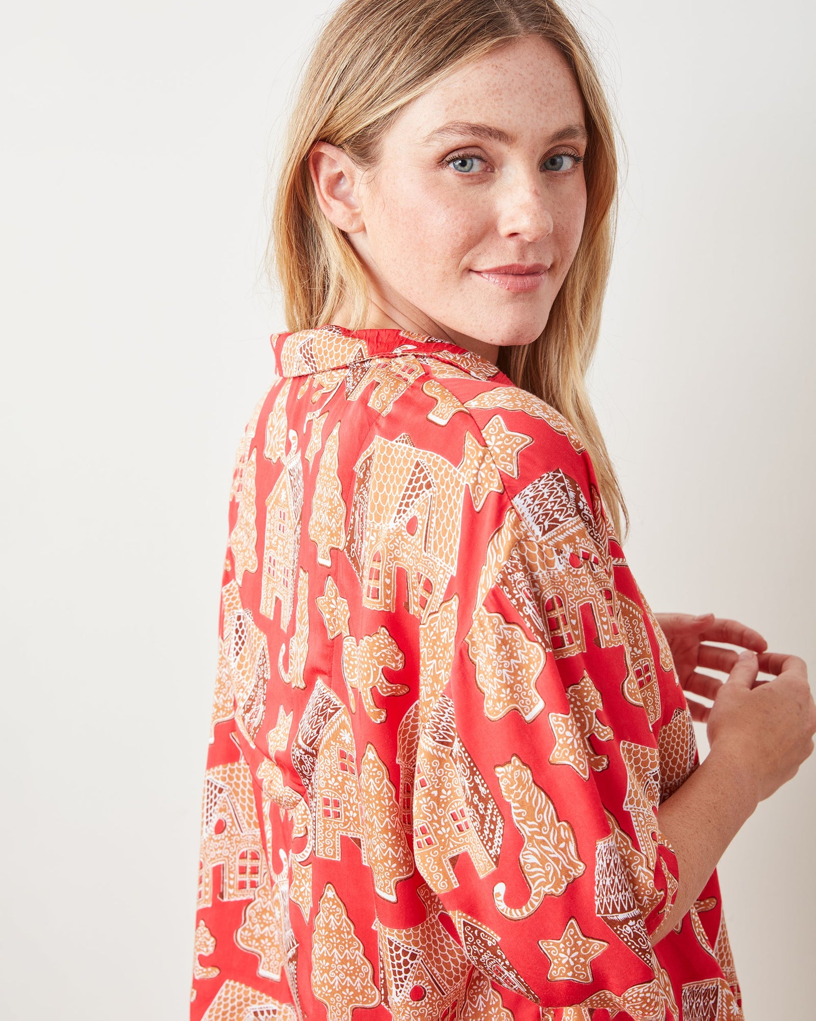 Gingerbread Party - Petite Eco Satin Wildest Dreams Set - Ruby - Printfresh