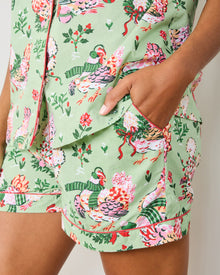 Holiday Hens - Short PJ Set - Sage - Printfresh