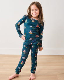 Mischief Night - Kids Snug Fit PJ Set - Nightfall Blue - Printfresh