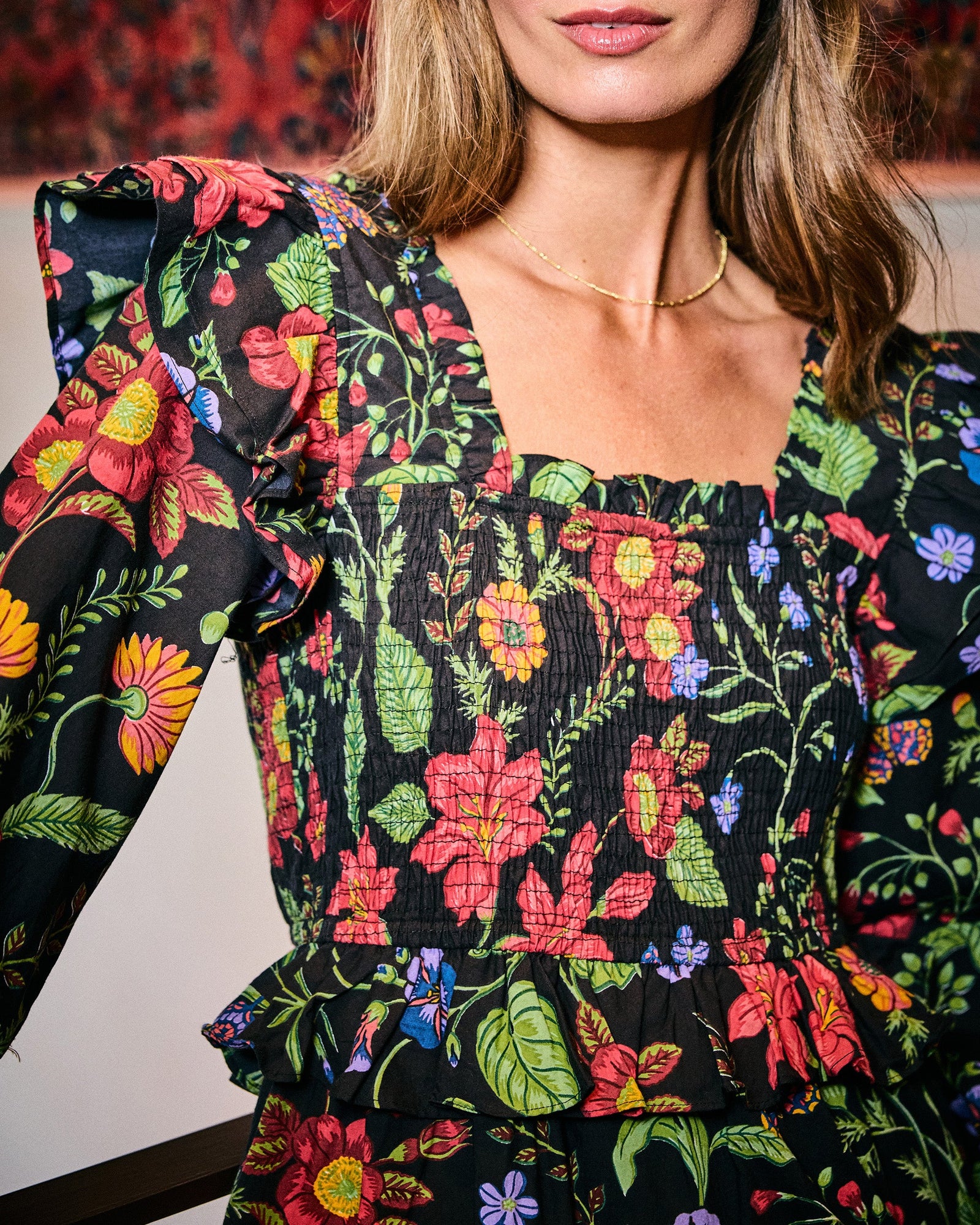 Moonlit Botanical - Isla Dress - Ink - Printfresh