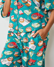 Blinis & Martinis - Eco Satin Wildest Dreams Set - Mid Century Blue - Printfresh