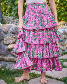 Lily Of the Valley - Terrace Skirt - Pink - Printfresh