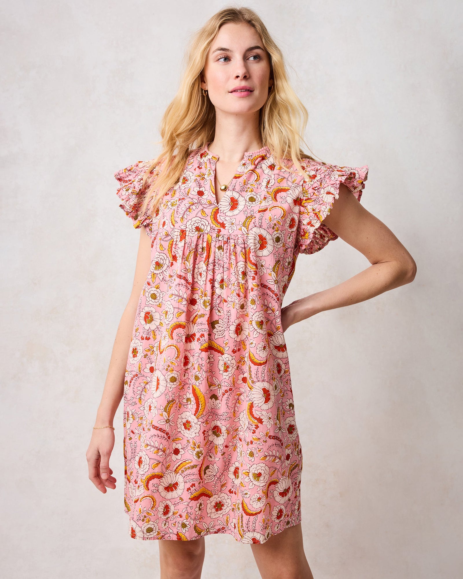 India Bloom - Royal Dress - Soft Rose - Printfresh