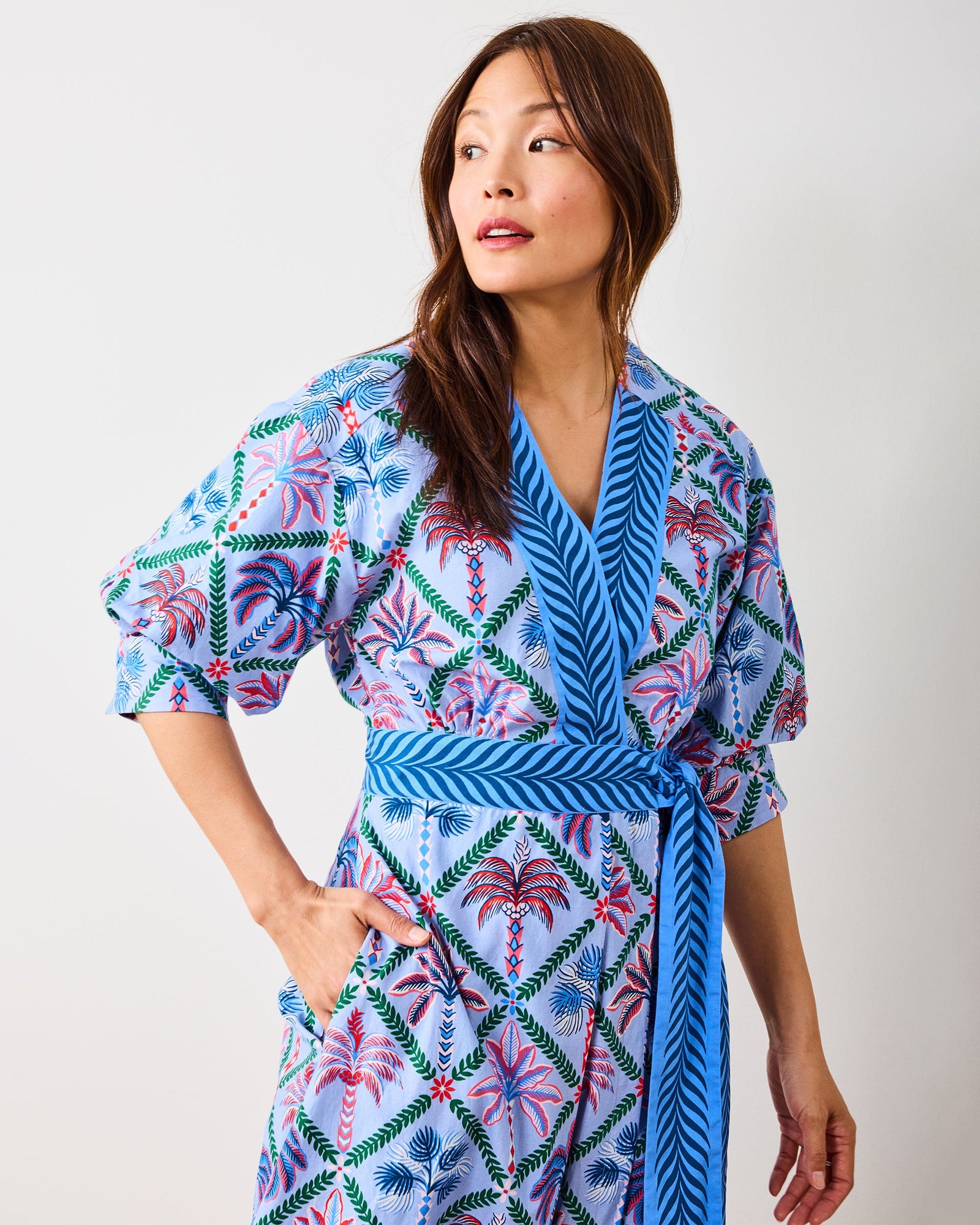Palm Tree Paradise - Gabriela Dress - Lilac Escape - Printfresh