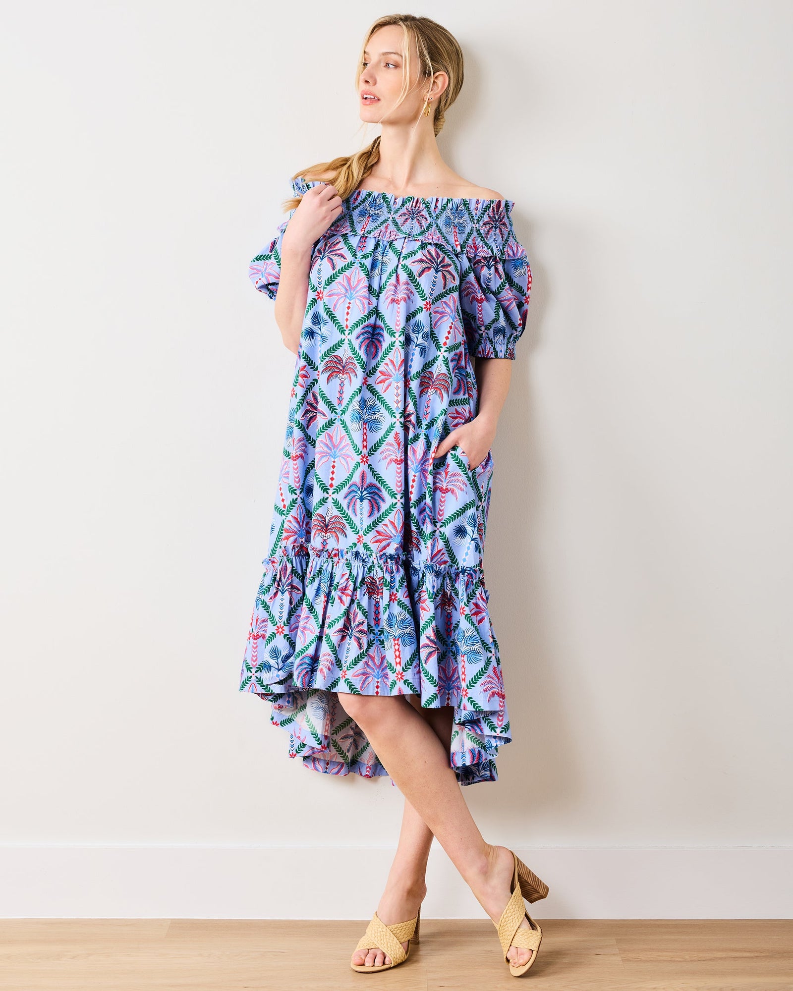 Palm Tree Paradise - Ximena Dress - Lilac Escape - Printfresh