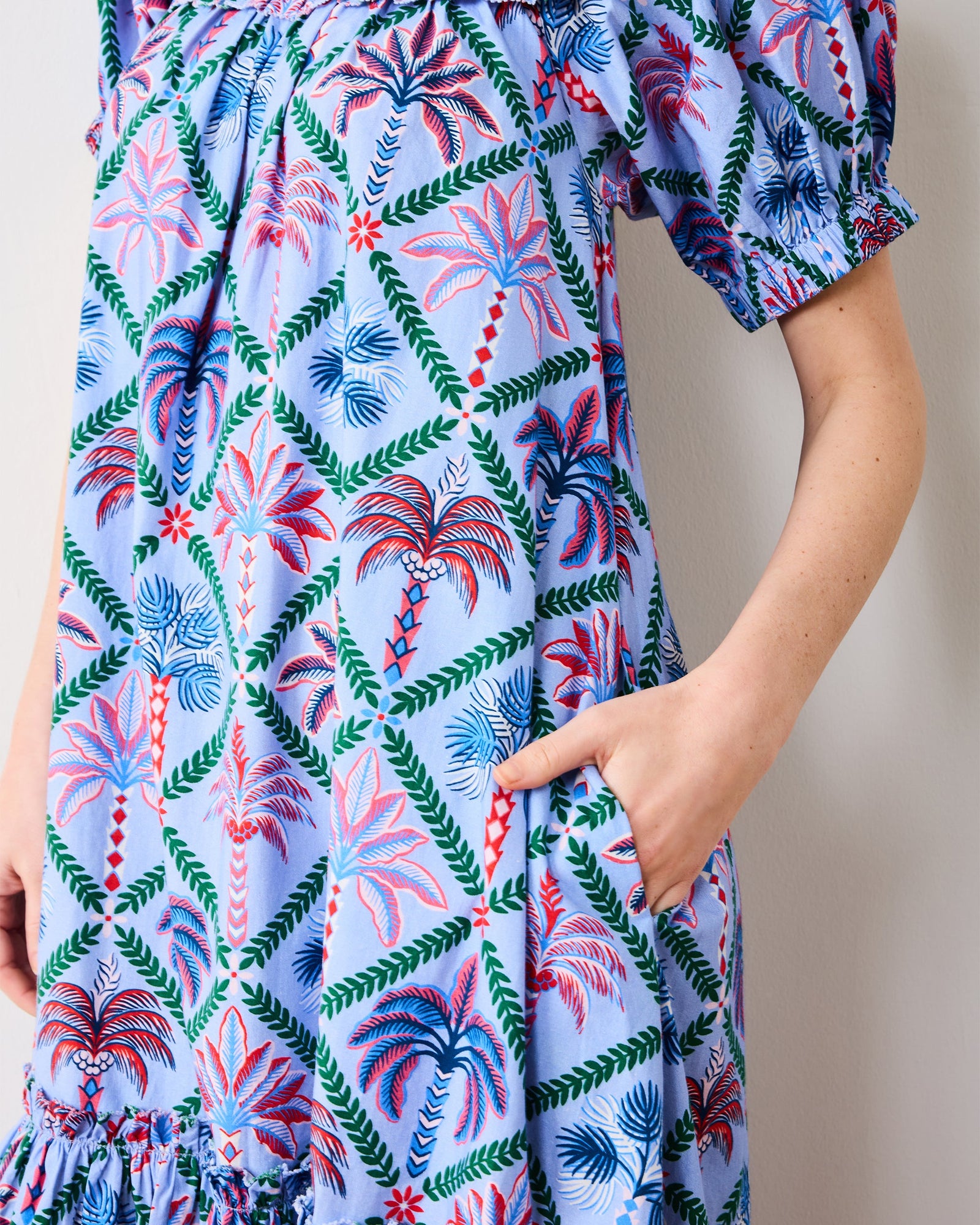 Palm Tree Paradise - Ximena Dress - Lilac Escape - Printfresh