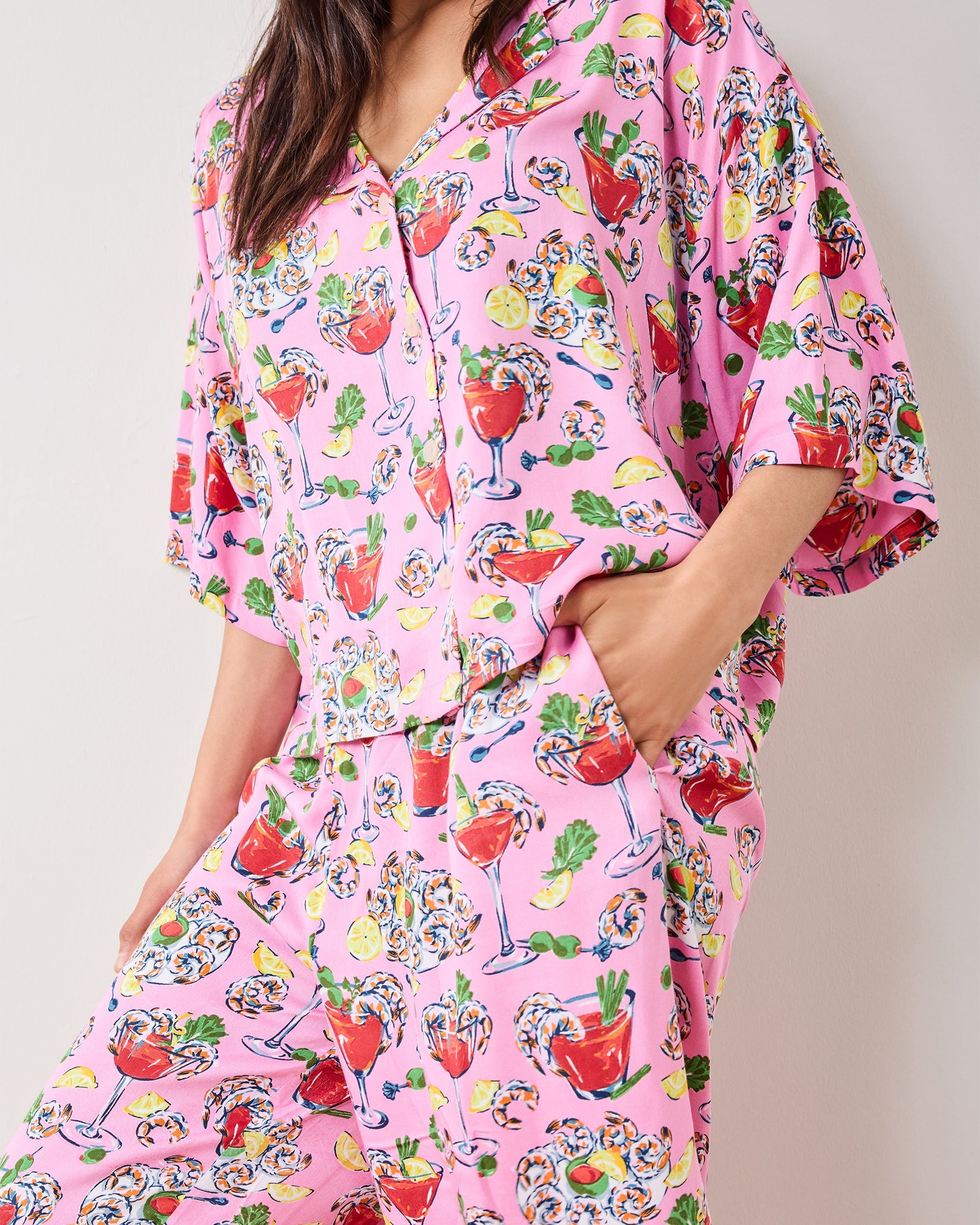 Shrimp Cocktail - Eco Satin Wildest Dreams Set - Parlor Pink - Printfresh