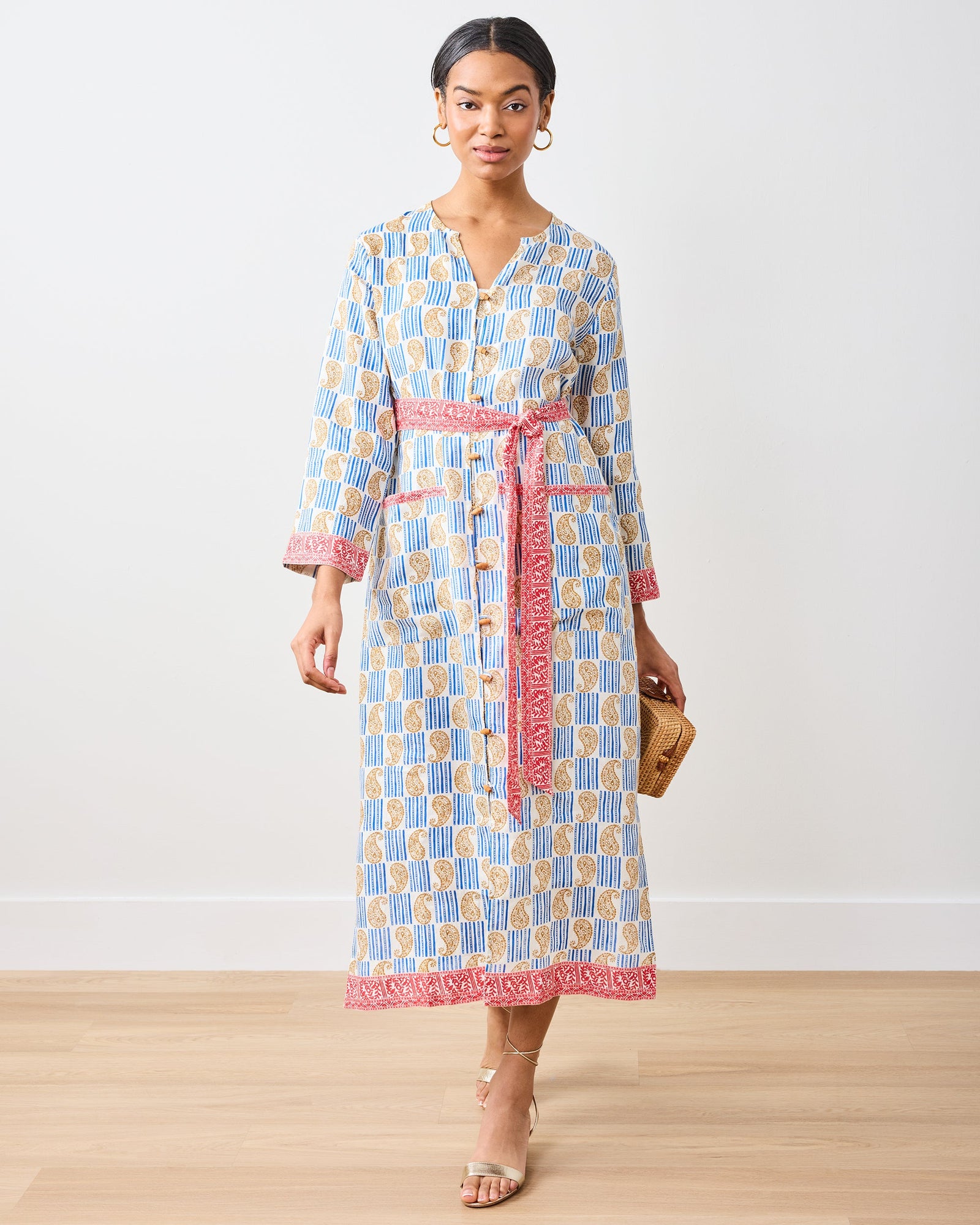 PF + Pencil & Paper Co. Island Paisley - Exuma Dress - Ivory - Printfresh