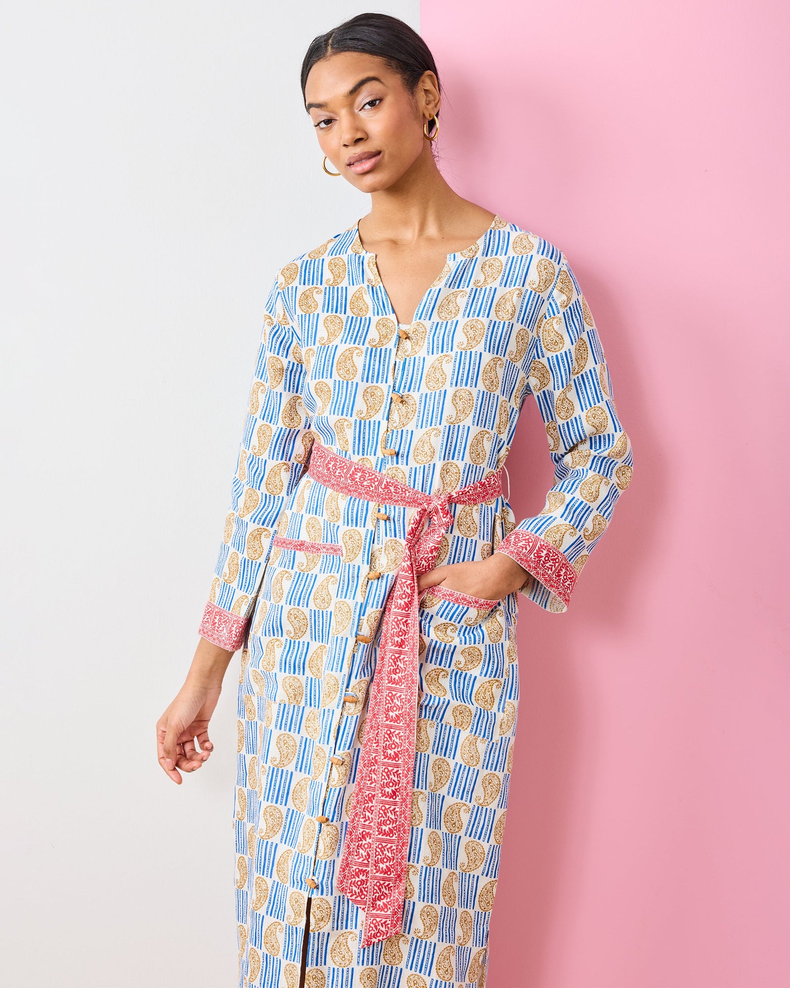 PF + Pencil & Paper Co. Island Paisley - Exuma Dress - Ivory - Printfresh