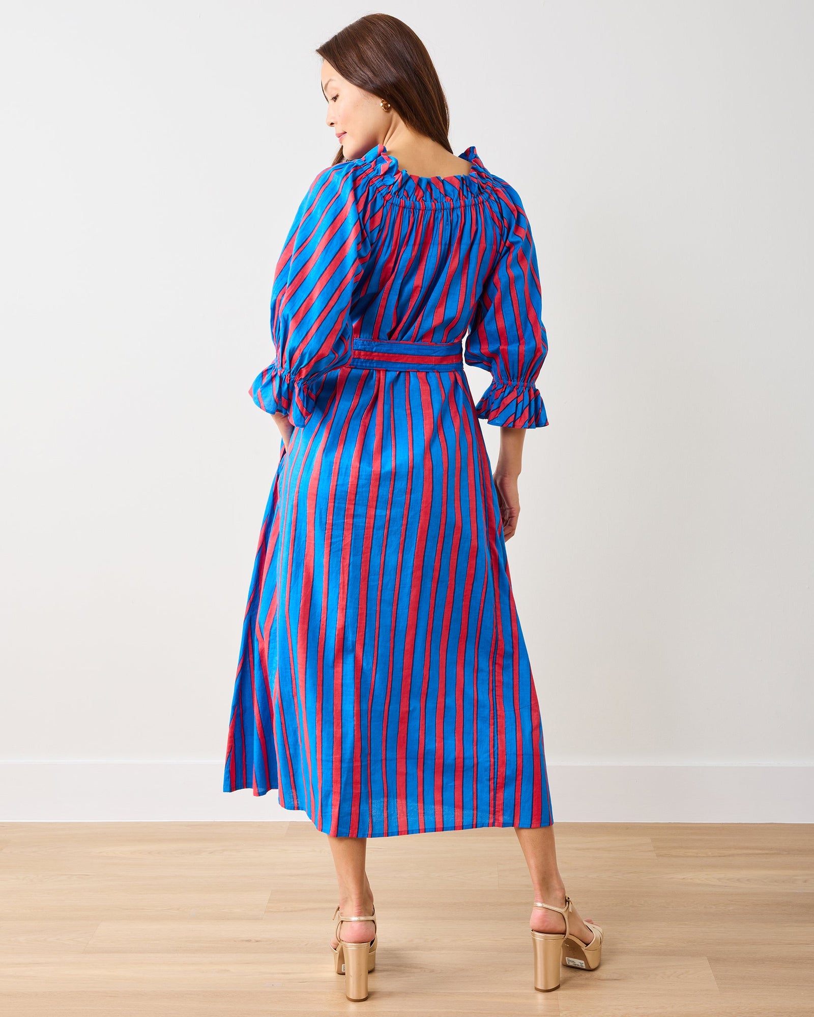 PF + Pencil & Paper Co. Nautical Stripes - Angelica Dress - Maritime Blue - Printfresh