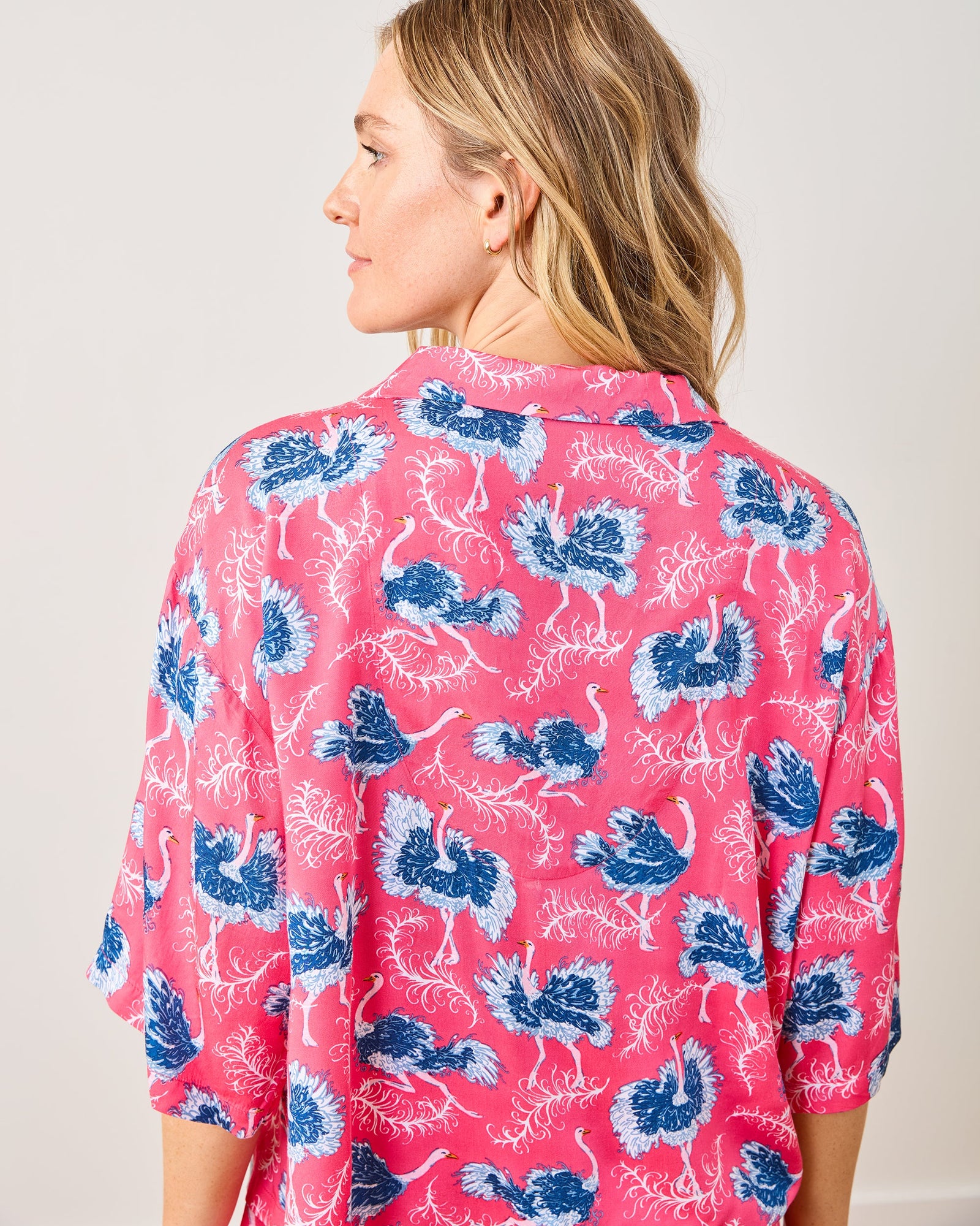 Ostrich Dance - Eco Satin Wildest Dreams Set - Fancy Pink - Printfresh