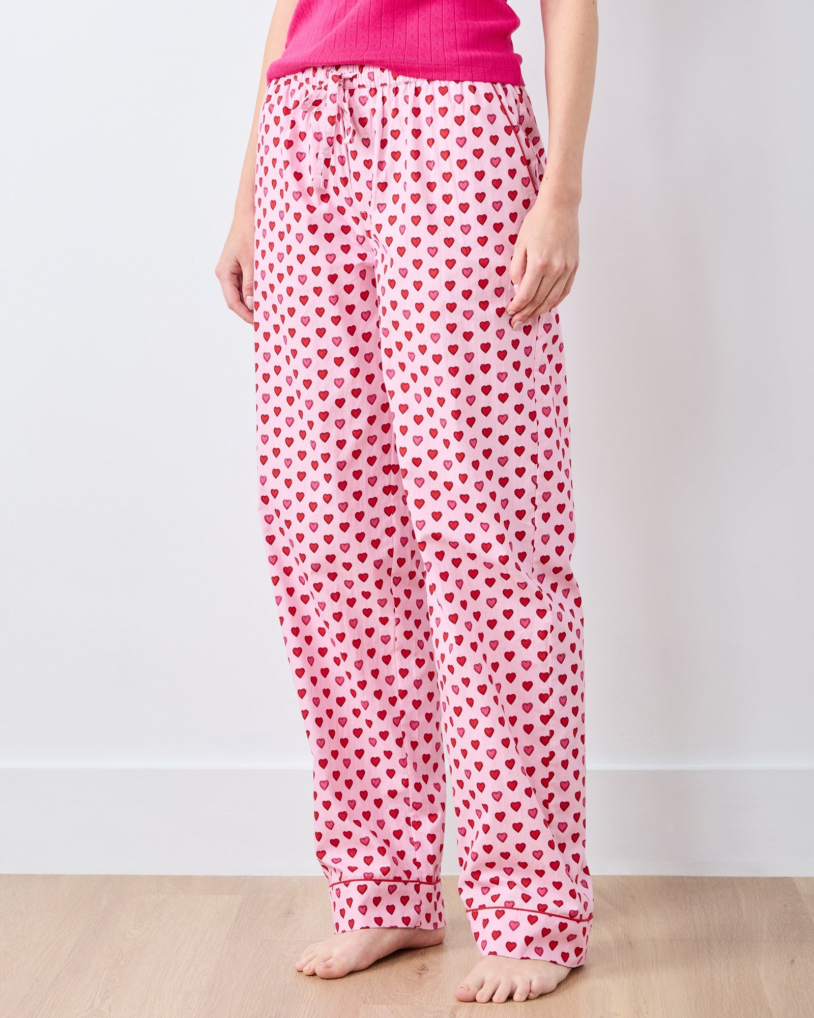 Mini Candy Hearts - PJ Pants - Pink Macaron - Printfresh