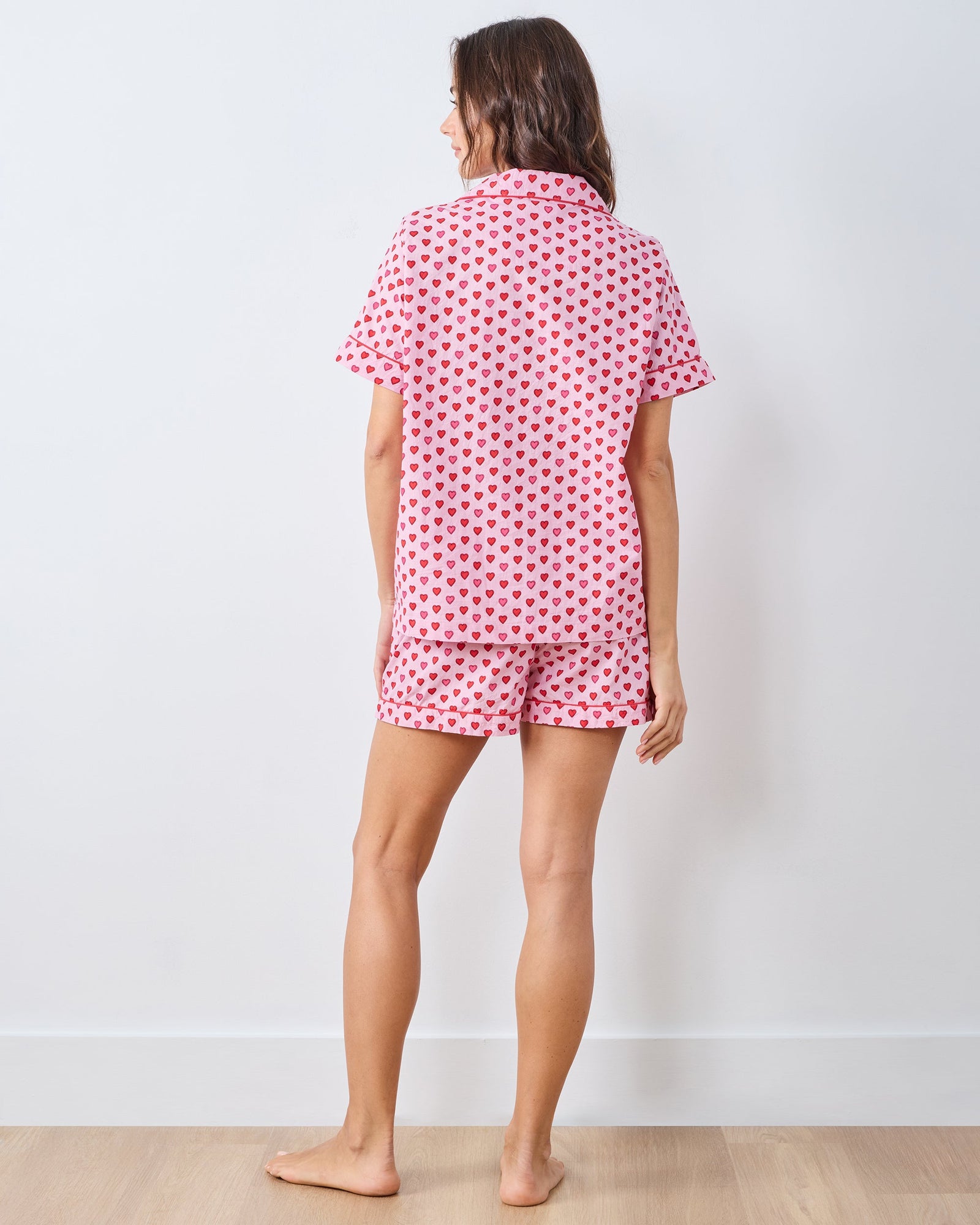 Mini Candy Hearts - Short PJ Set - Pink Macaron - Printfresh