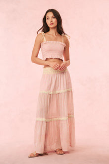 Phia Cotton Mixed Print Maxi Skirt | Taffy Twist