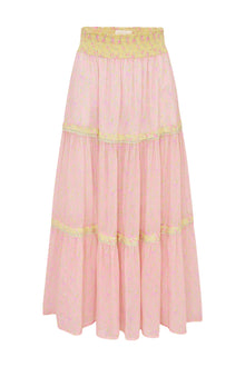 Phia Cotton Mixed Print Maxi Skirt | Taffy Twist