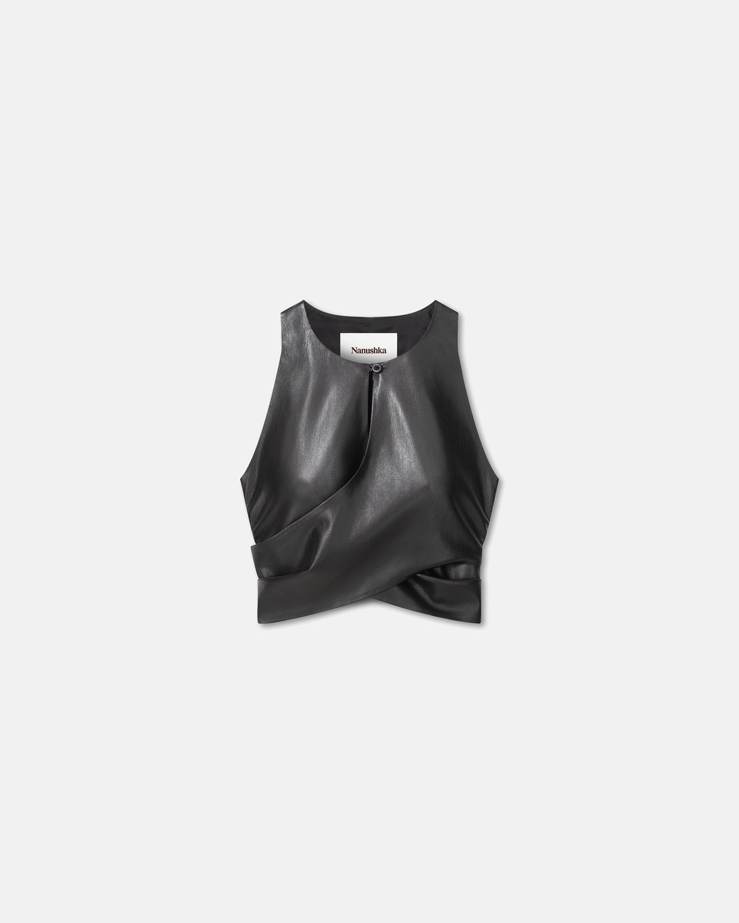 Phine Saleokobor Alt-Leather Top | Black