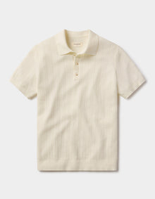 Men | Robles Textured Knit Polo | Ivory