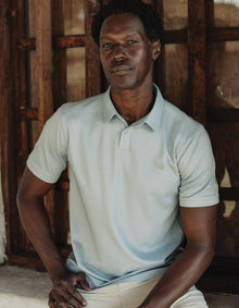 Men | Performance Pique Polo | Sea Glass