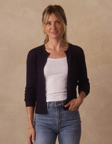 Women | Ravello Fine Gauge Cardigan | Navy