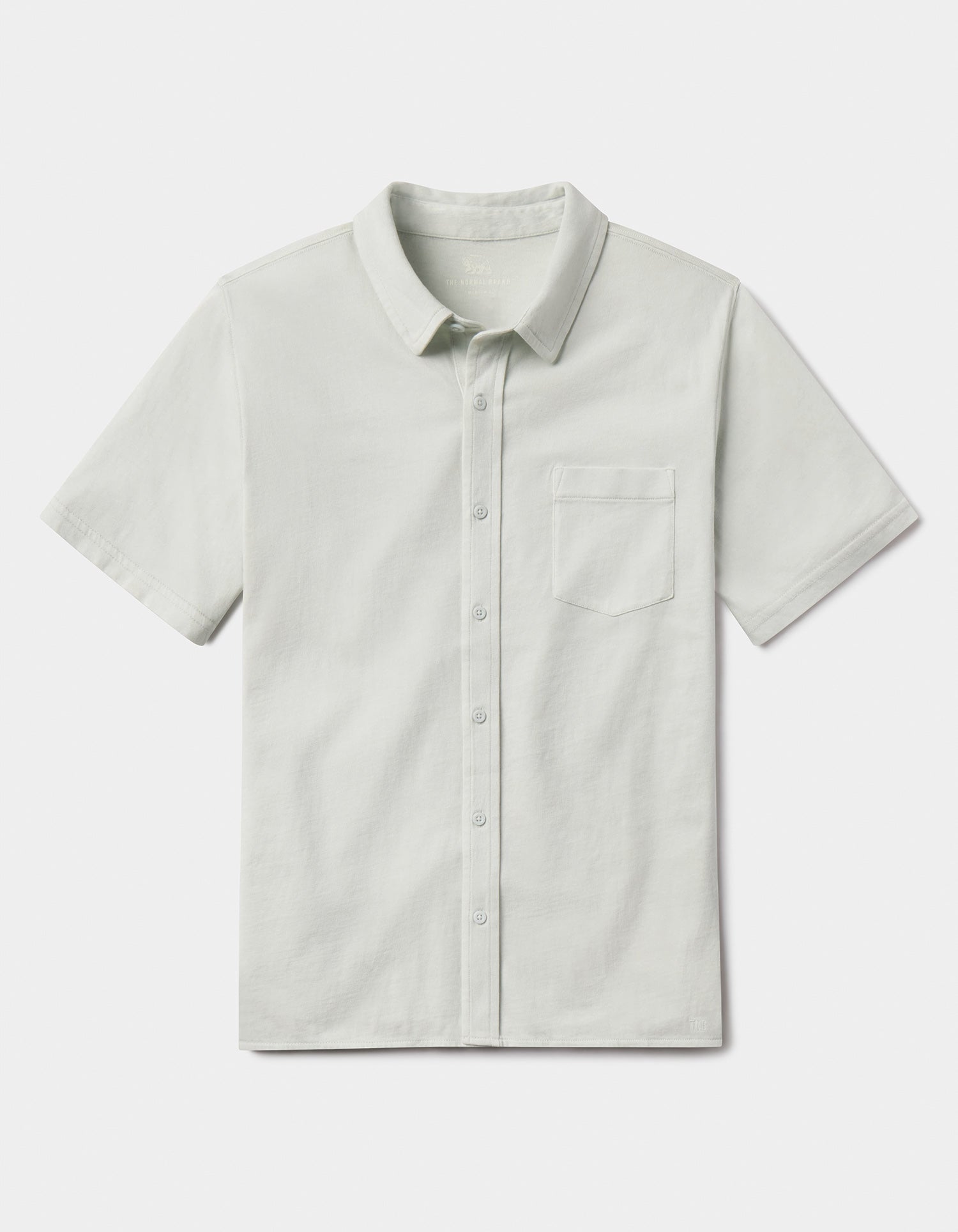 Men | Normal Jersey Button Up | Sea Glass