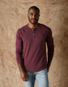Men | Puremeso Everyday Henley | Wine