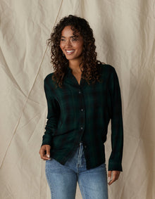 Women | The Harper Button Up | Evergreen Plaid