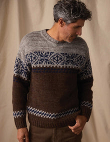 Men | Fair Isle Crew | Brown Multi