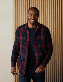 Men | Mountain Overshirt | Garnet Plaid