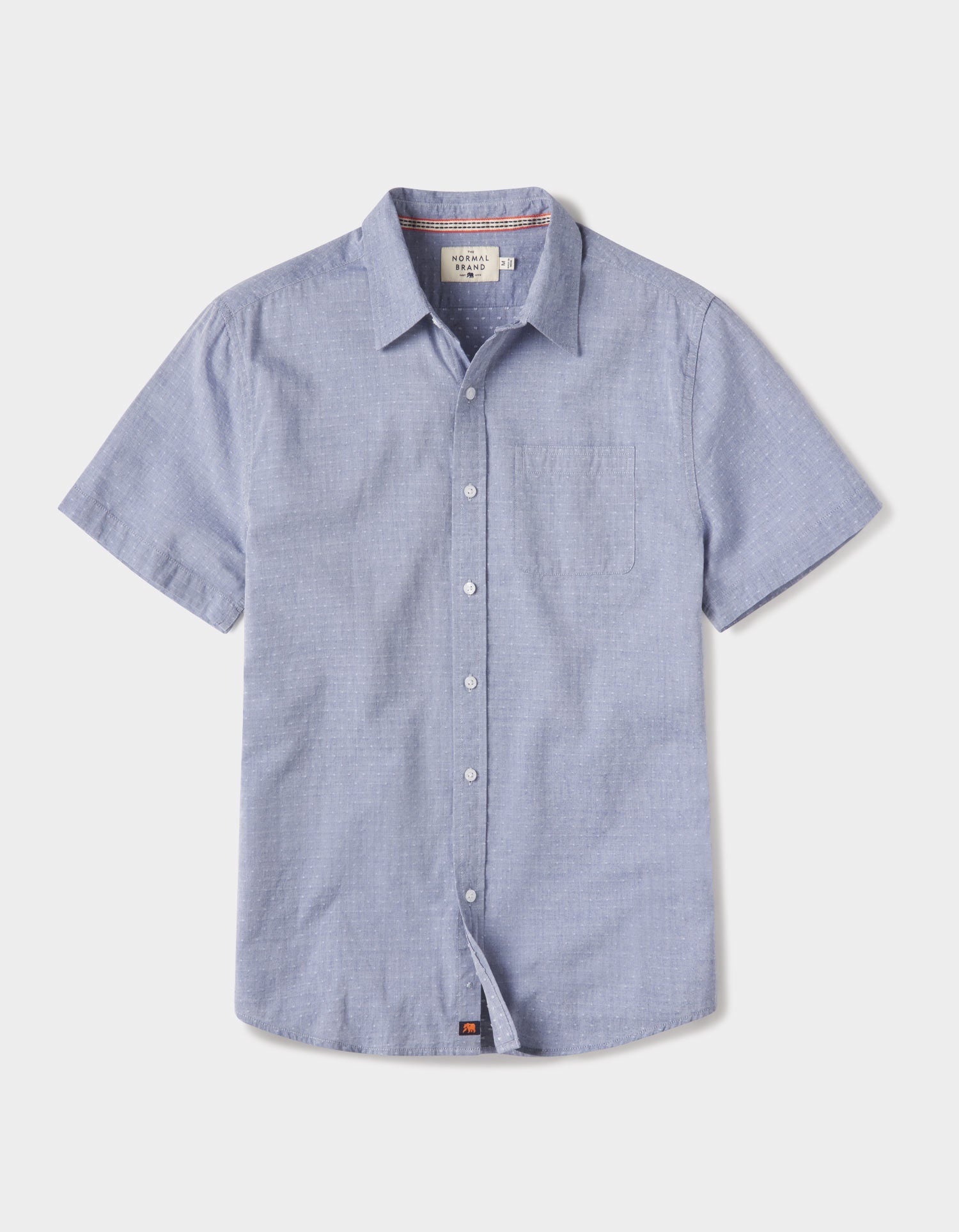 Men | Freshwater Short Sleeve Button Up Shirt | Blue Dobby