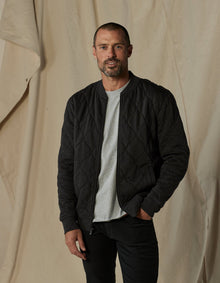 Men | Quilted Knit Bomber | Phantom