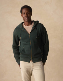 Men | Normal Fleece Full Zip Hoodie | Varsity Green