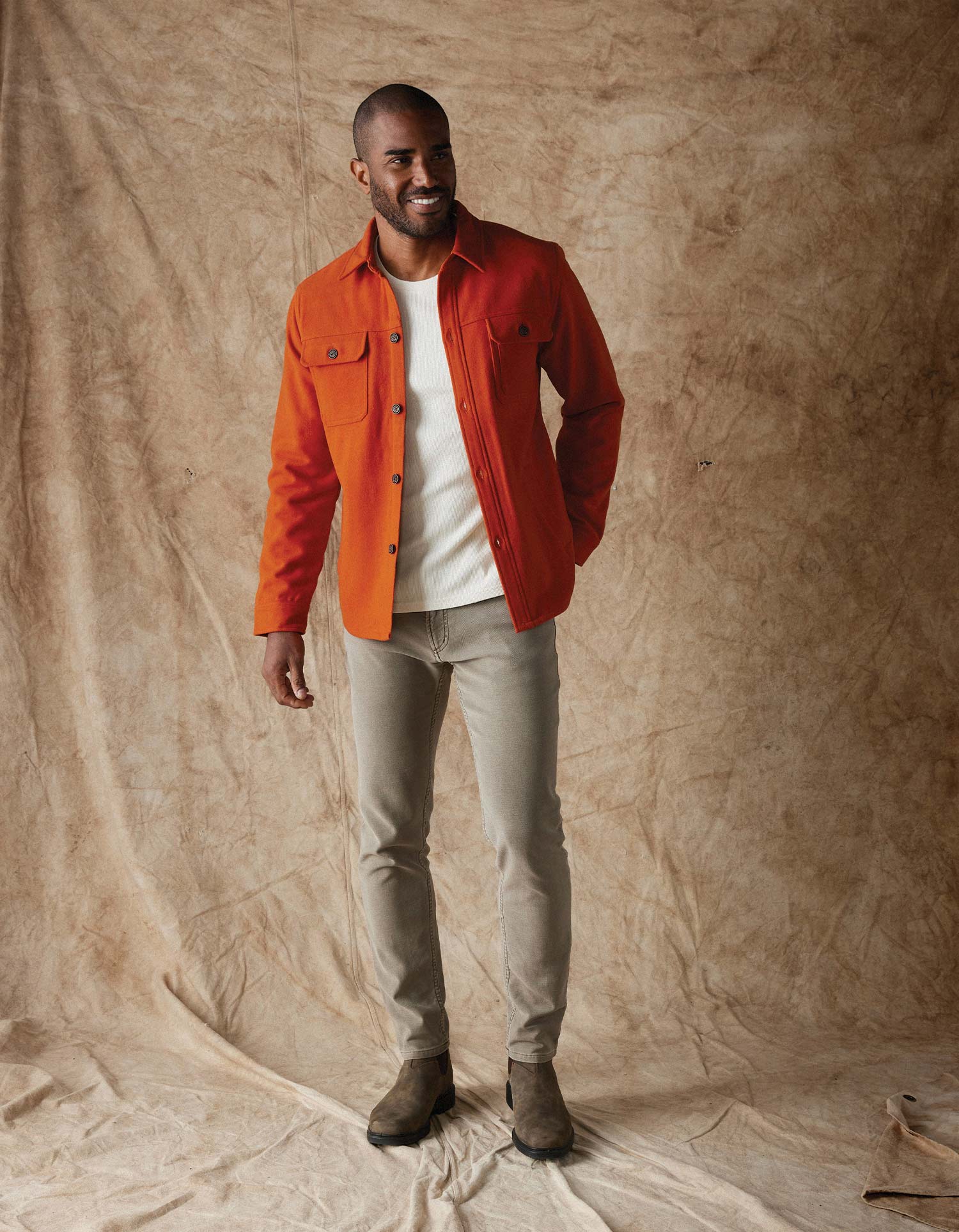 Men | Brightside Flannel Lined Workwear Jacket | Flame