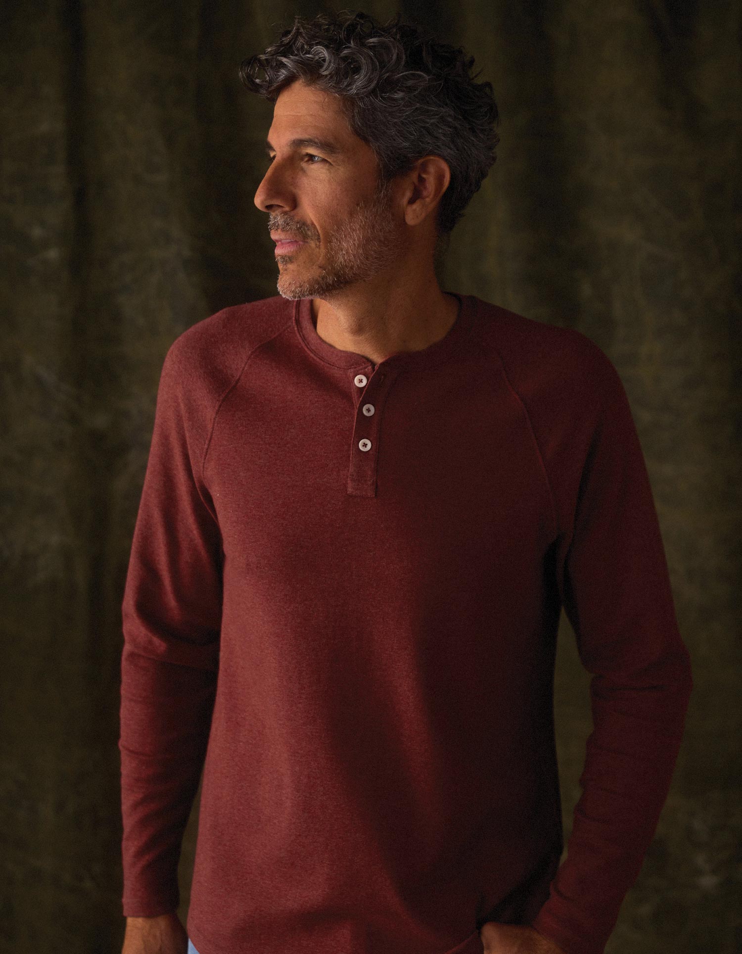 Men | Puremeso Everyday Henley | Redwood