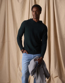 Men | COOLMAX® Textured Hoodie Sweater | Varsity Green
