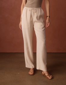 Women | Sueded Costa Drawcord Pant | Birch