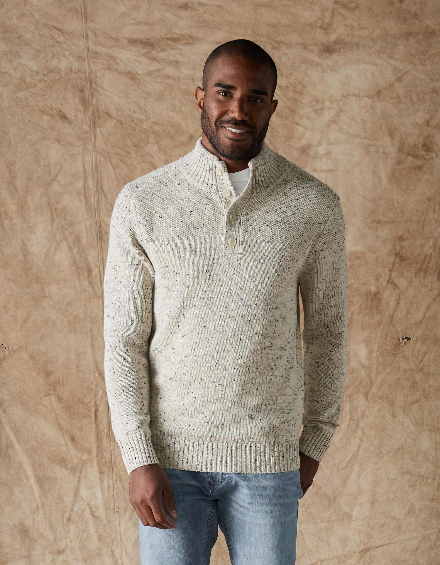 Men | Seawool Nep Popover | Cream