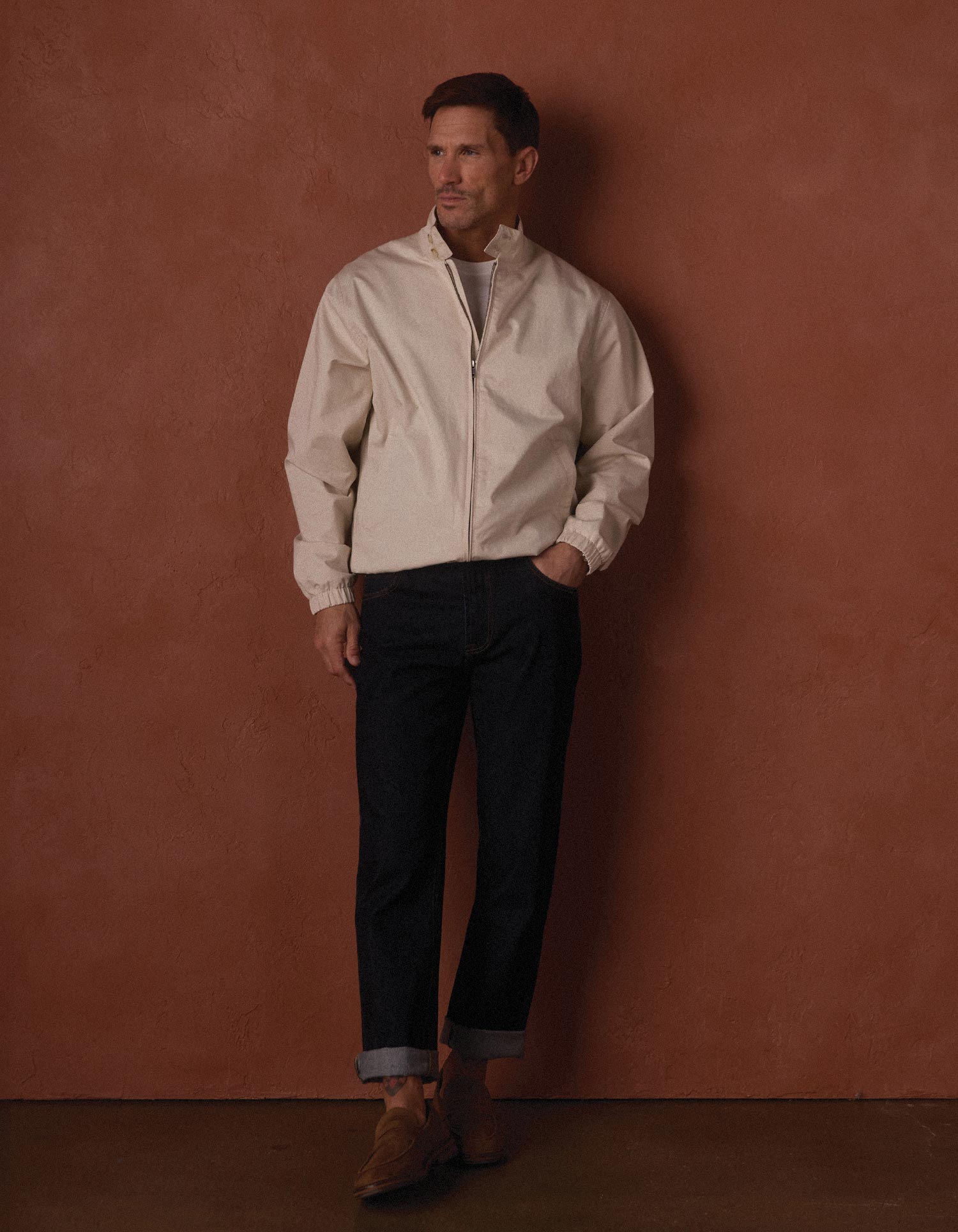 Men | The Harrington Jacket | Light Khaki
