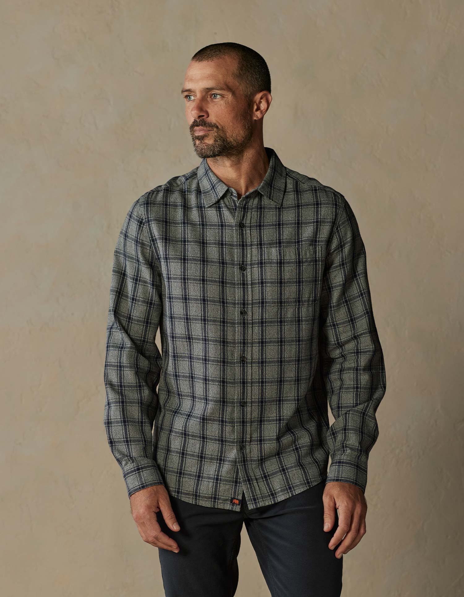 Men | Nikko Button Up Shirt | Ink Plaid