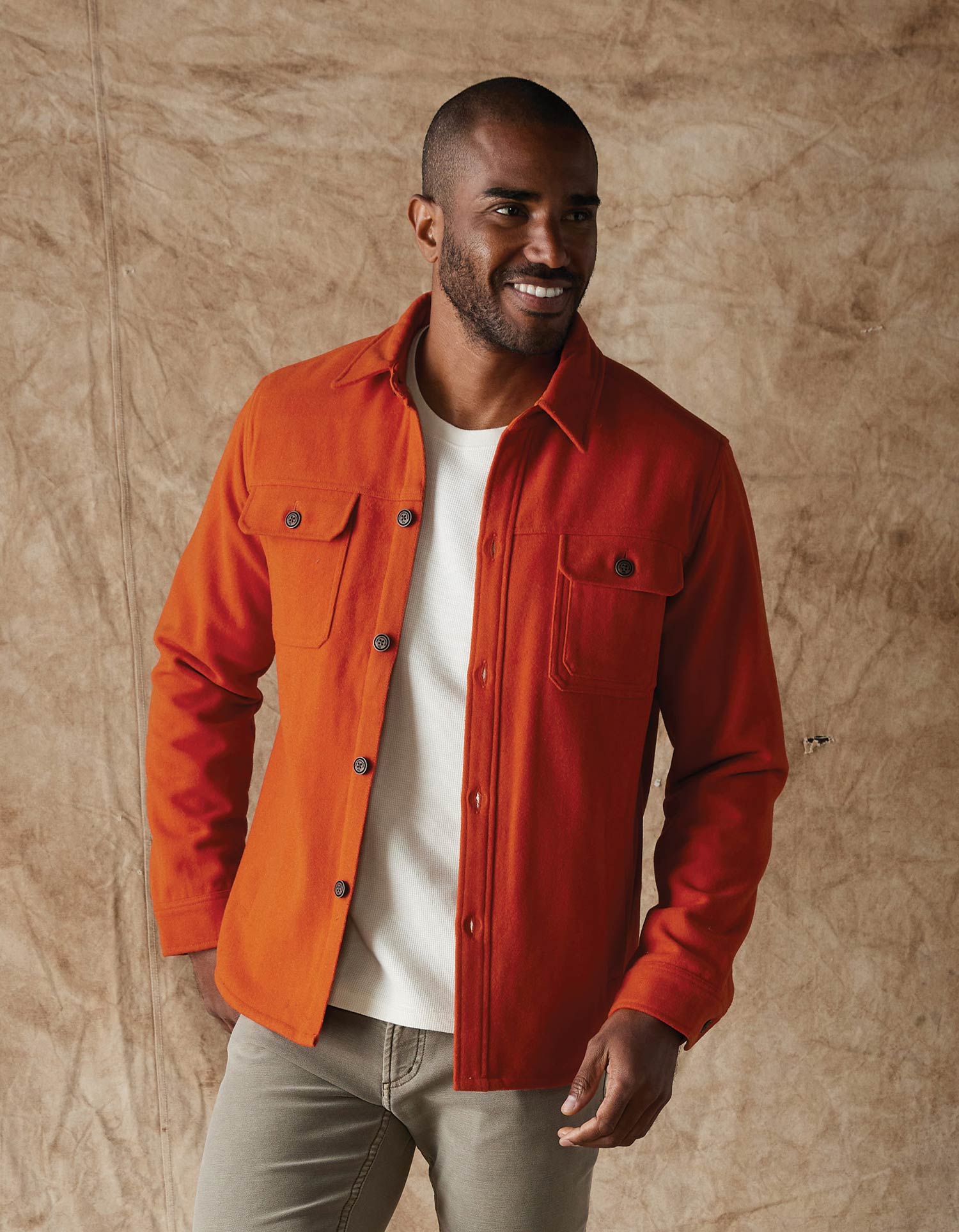 Men | Brightside Flannel Lined Workwear Jacket | Flame