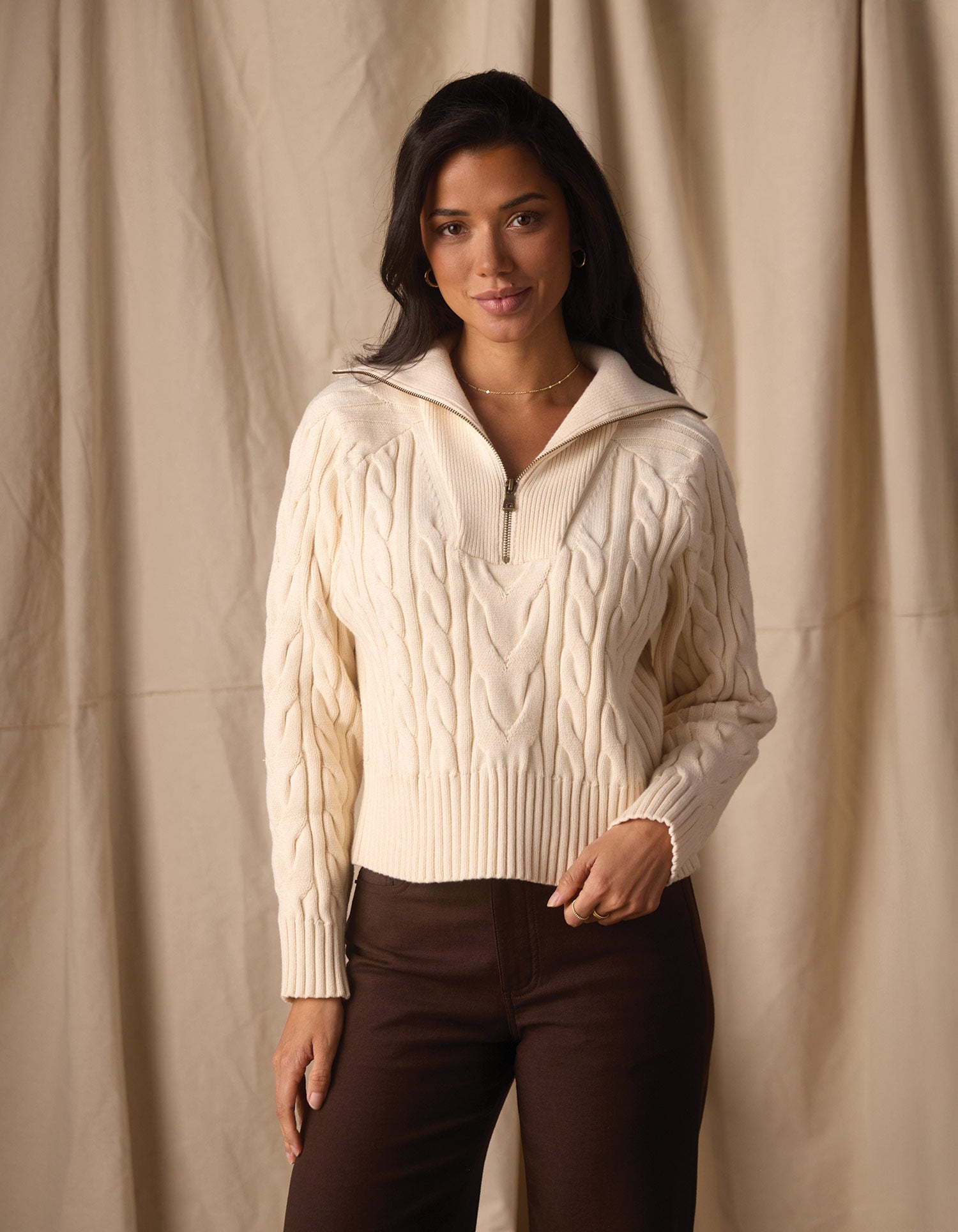 Women | Lola Everyday Quarter Zip | Cream