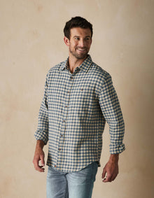 Men | Hudson Double Brushed Flannel | Khaki Plaid