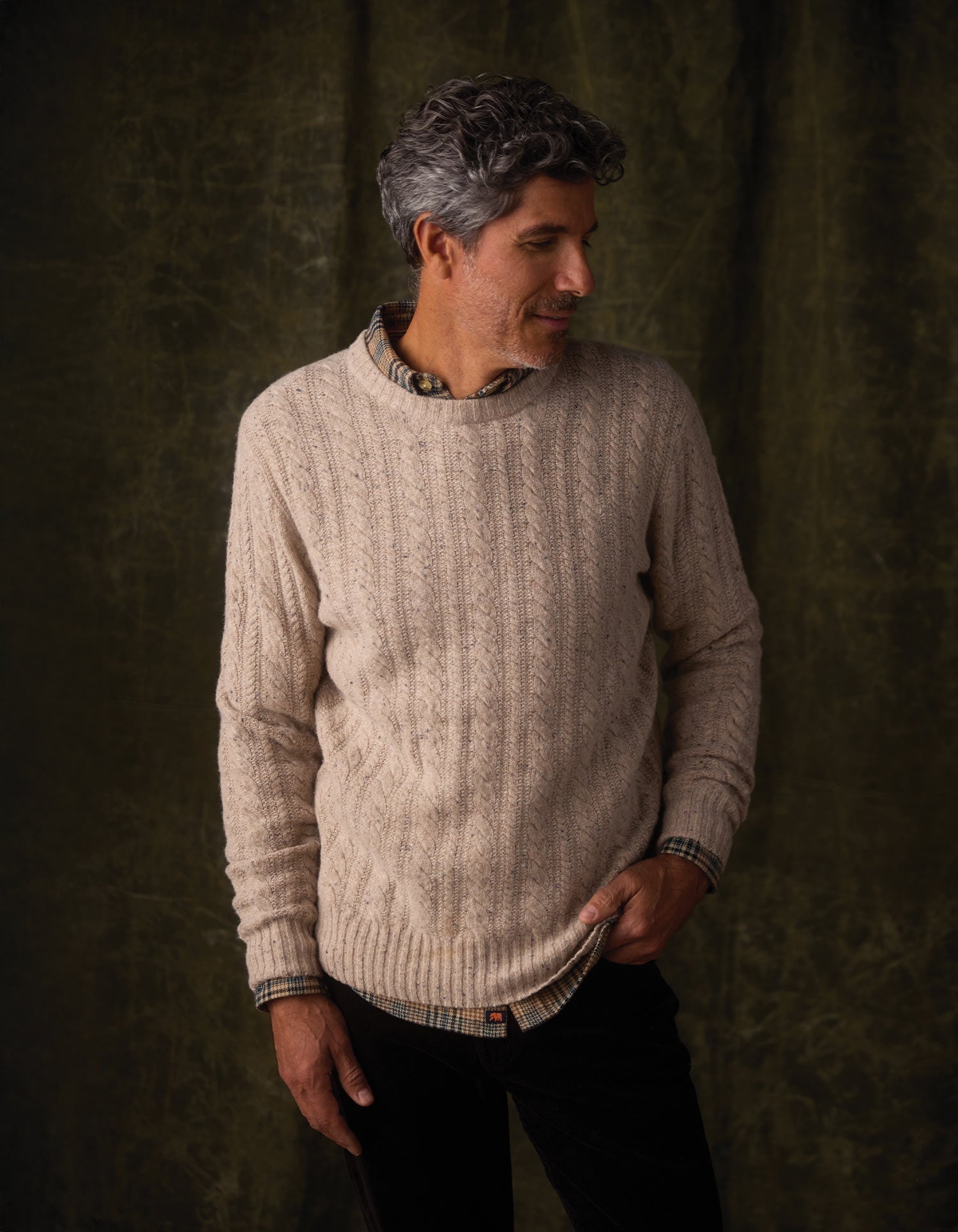 Men | Kennedy Cable Crew | Stone