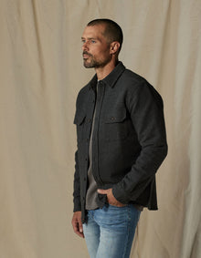 Men | Heavyweight Chamois Overshirt | Heathered Charcoal