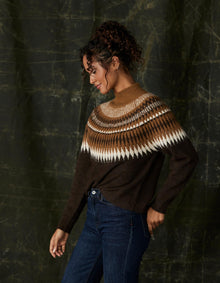 Women | Nomad Fair Isle Sweater | Espresso Multi
