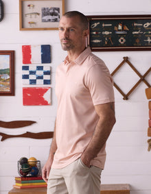 Men | Performance Pique Polo | Dusty Rose