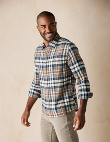 Men | Hudson Double Brushed Flannel | Cedar Plaid