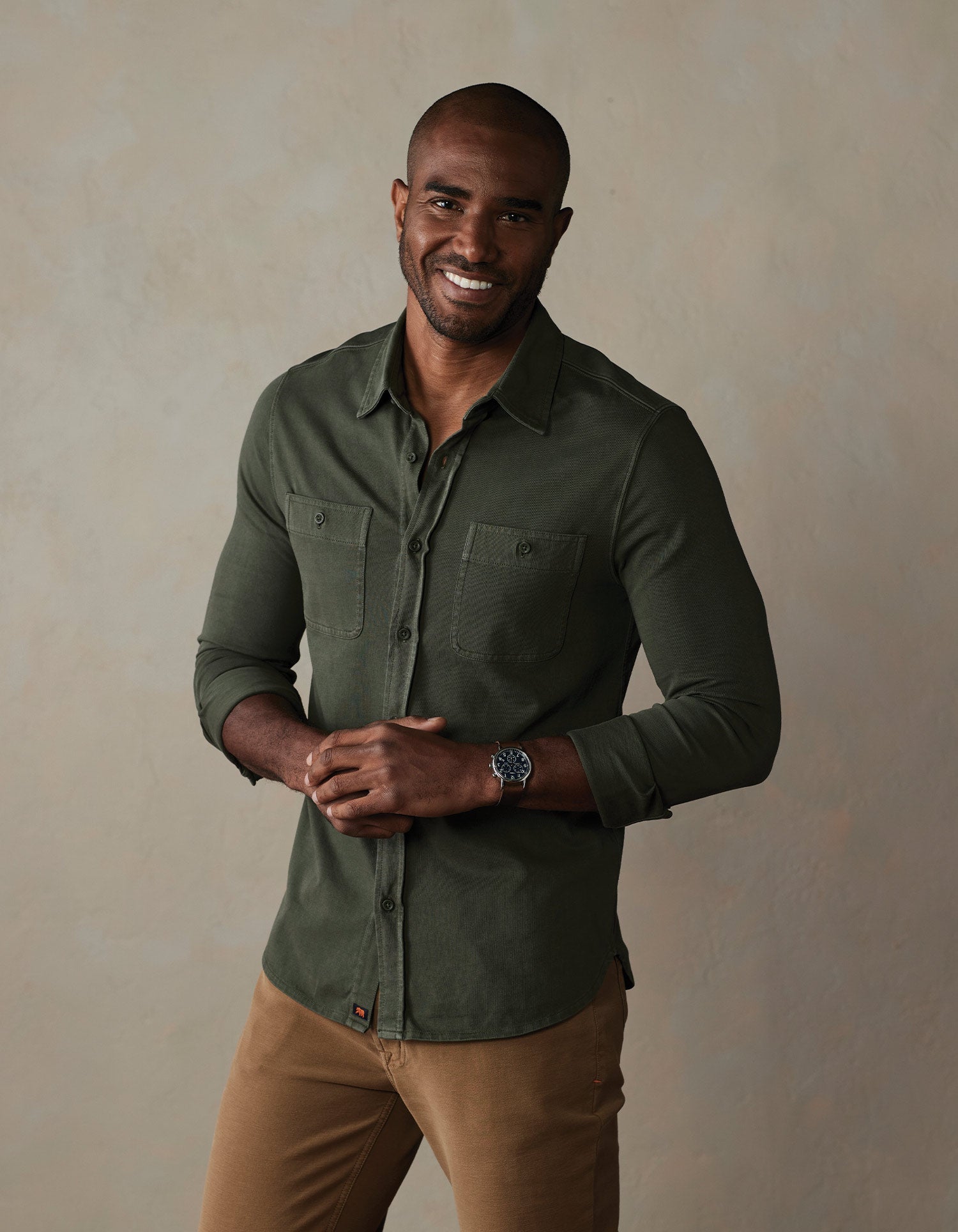 Men | Lennox Jersey Button Up | Alpine